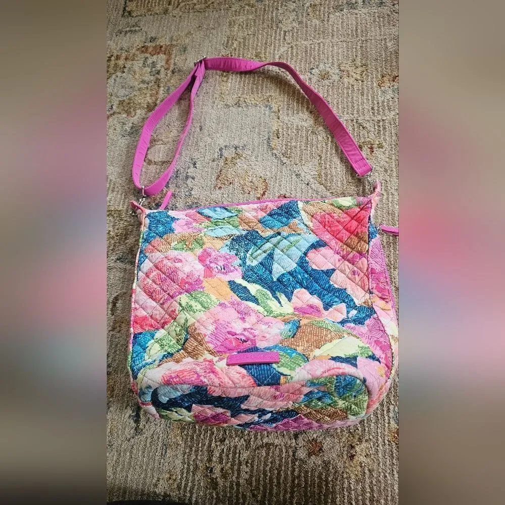Vera Bradley Carson Hobo With Adjustable Strap For Shoulder Or Crossbody Bag